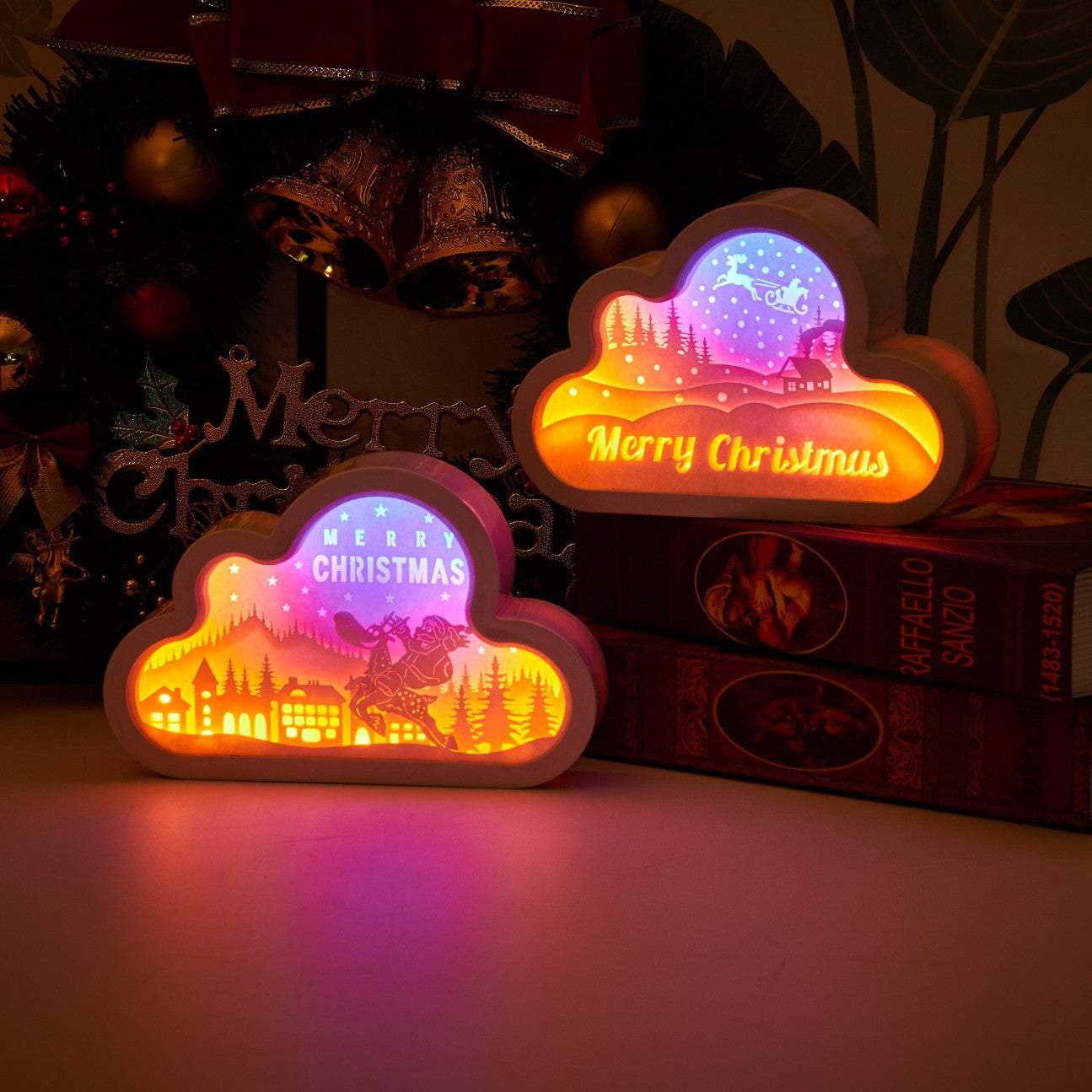 Cloud Paper Carving Bedside Unicorn Night Light