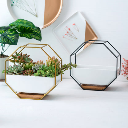 Nordic Minimalist Octagon Geometric Shelf Bracket