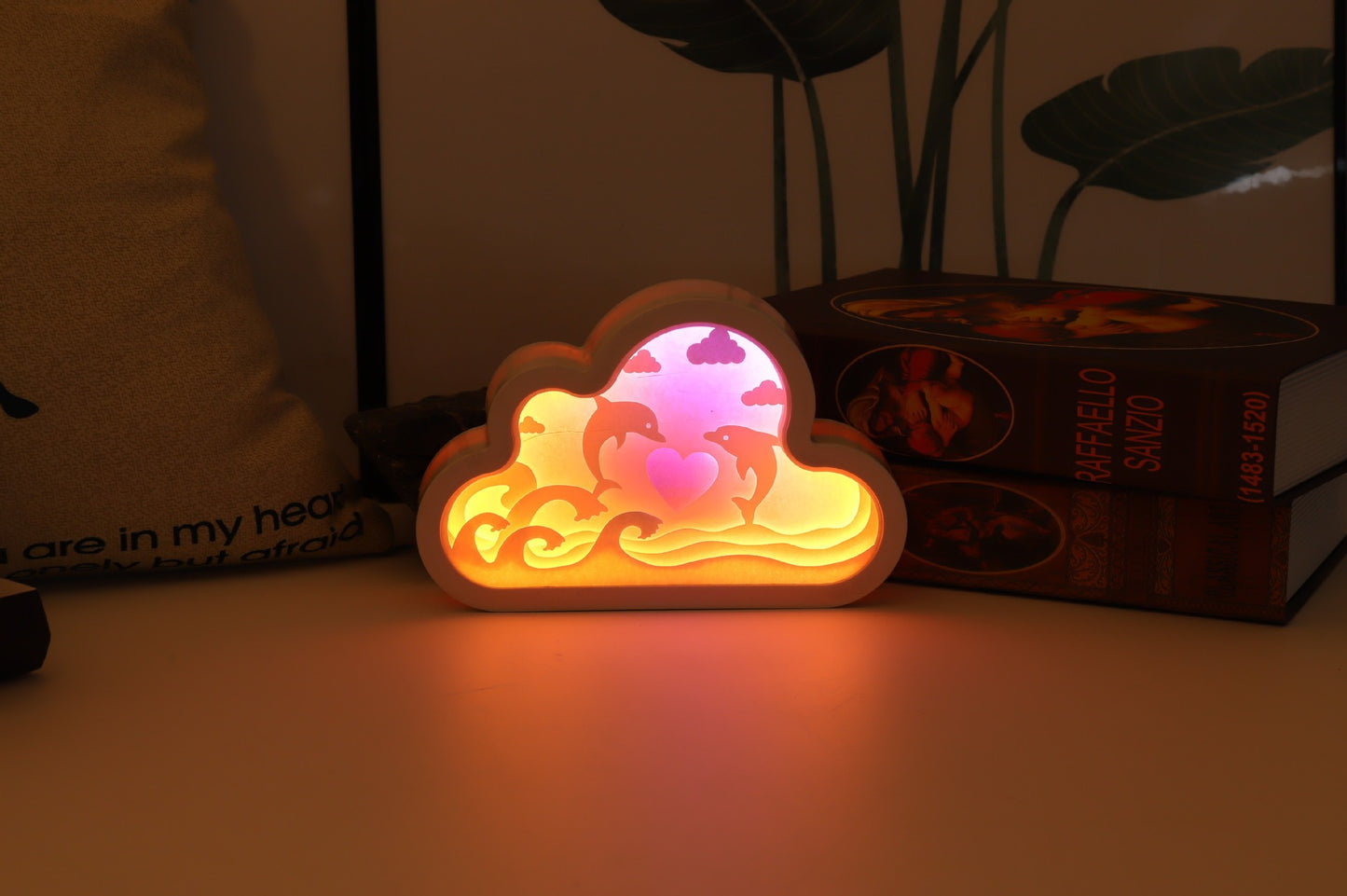 Cloud Paper Carving Bedside Unicorn Night Light