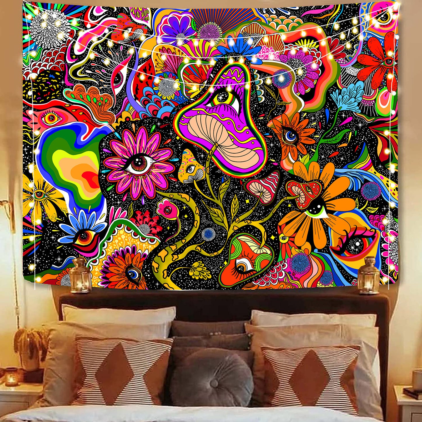 Psychedelic Mushroom Tapestry