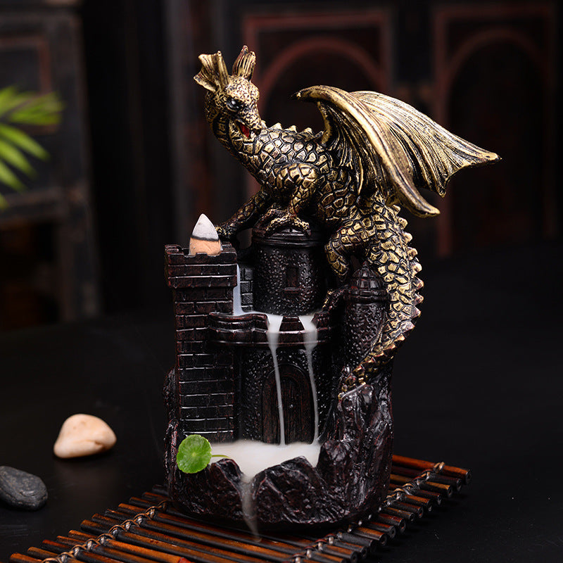 Dragon Castle Back flow incense burner