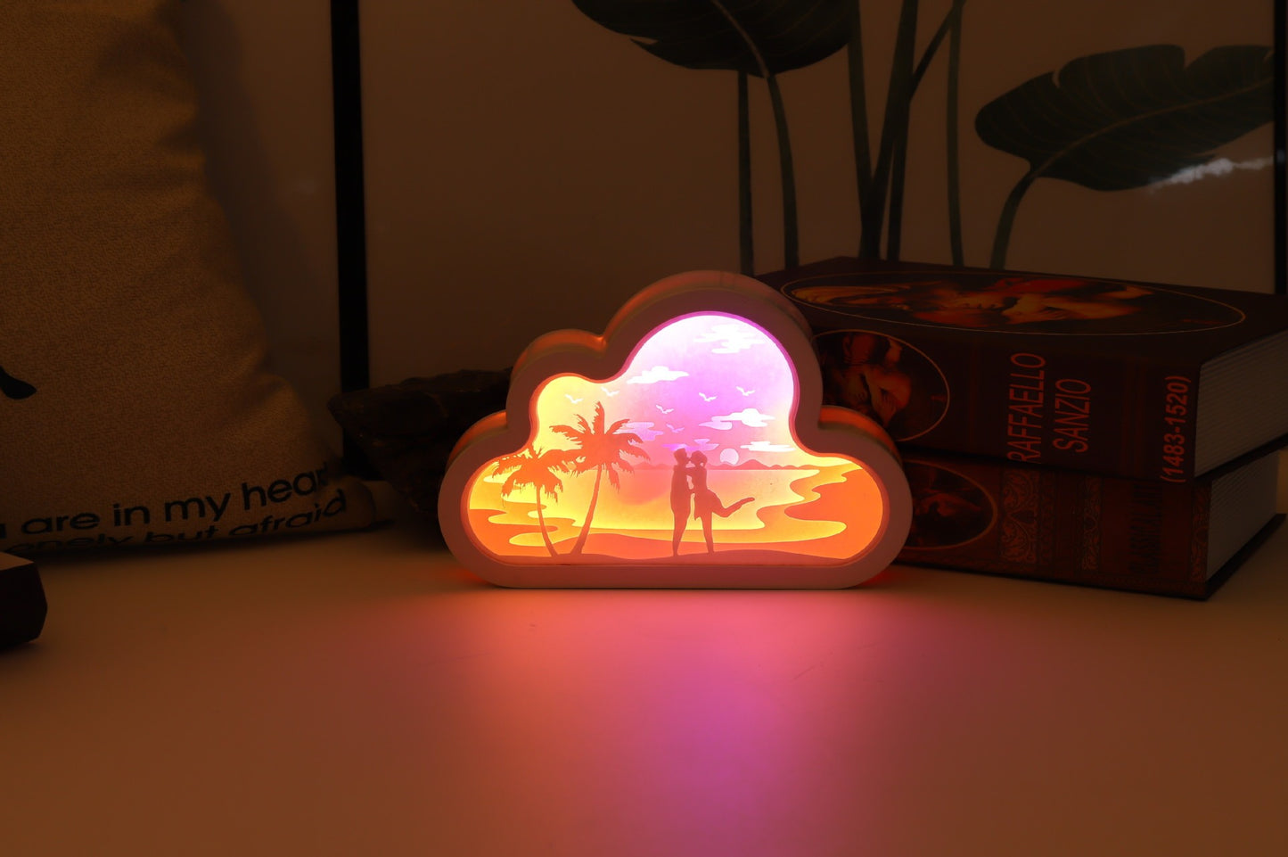 Cloud Paper Carving Bedside Unicorn Night Light