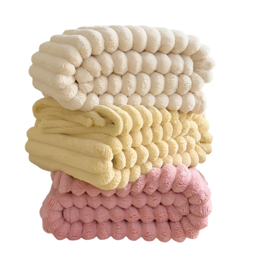 Wide Ribbed Throw Blanket