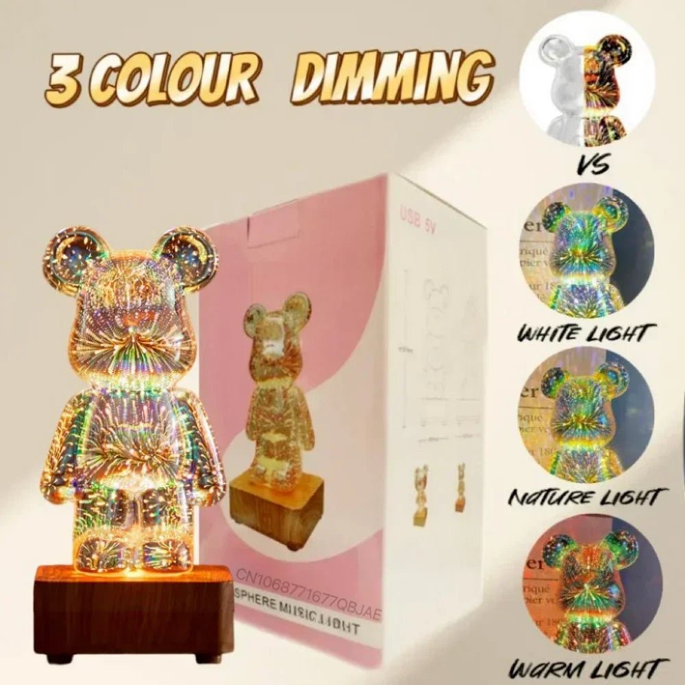 3D Fireworks Bear Lamp USBIncline Vine136:1052#3 color - GIFT BOX;200009209:200733278