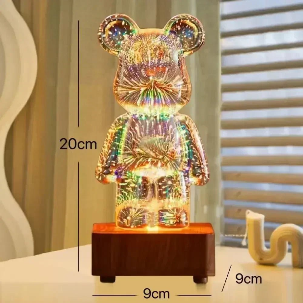 3D Fireworks Bear Lamp USBIncline Vine136:4522#3 color - NO BOX;200009209:200733278