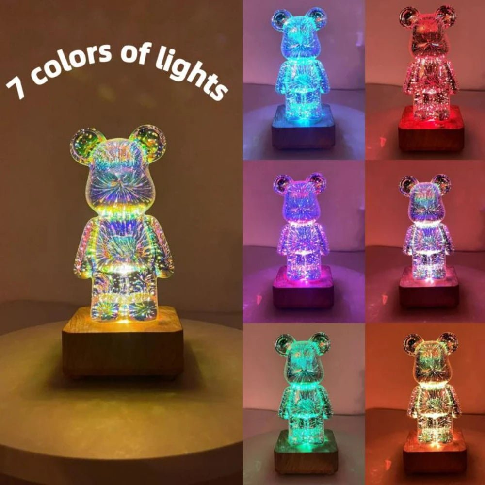 3D Fireworks Bear Lamp USBIncline Vine136:4522#3 color - NO BOX;200009209:200733278