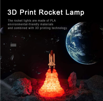 3D Print Rocket Space Shuttle Lamp Night LampIncline VineCJJZSNSN00346-A 11in