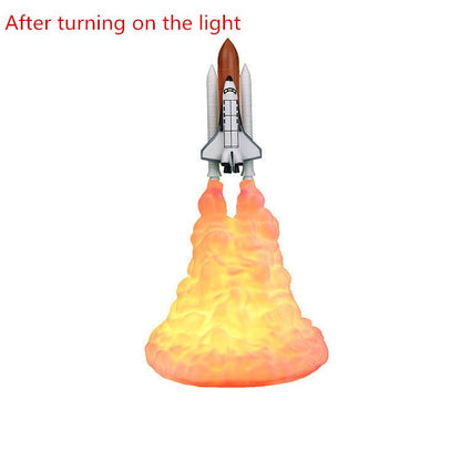 3D Print Rocket Space Shuttle Lamp Night LampIncline VineCJJZSNSN00346-A 11in