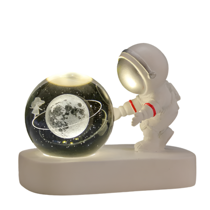 3D Crystal Ball Astronaut Planet Night Light