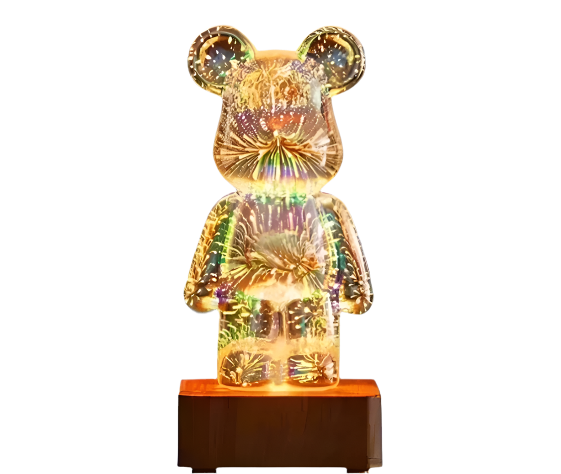 3D Fireworks Bear Lamp USB