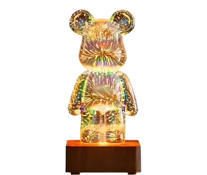 3D Fireworks Bear Lamp USB