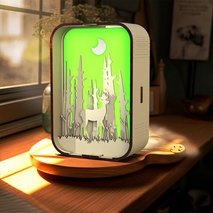 Woodcarving Minimalist Bedside Night Light