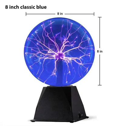 8 Inch Sound Control Magic Plasma Ball Lamp LEDIncline Vine14:175#8 inch Blue EU plug;249:200006305#Only Touch Sensitive