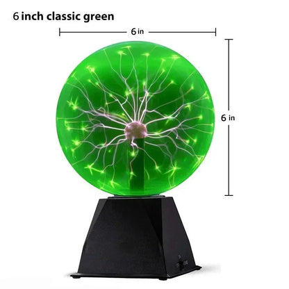 8 Inch Sound Control Magic Plasma Ball Lamp LEDIncline Vine14:173#6 inch Green EU plug;249:200006305#Only Touch Sensitive