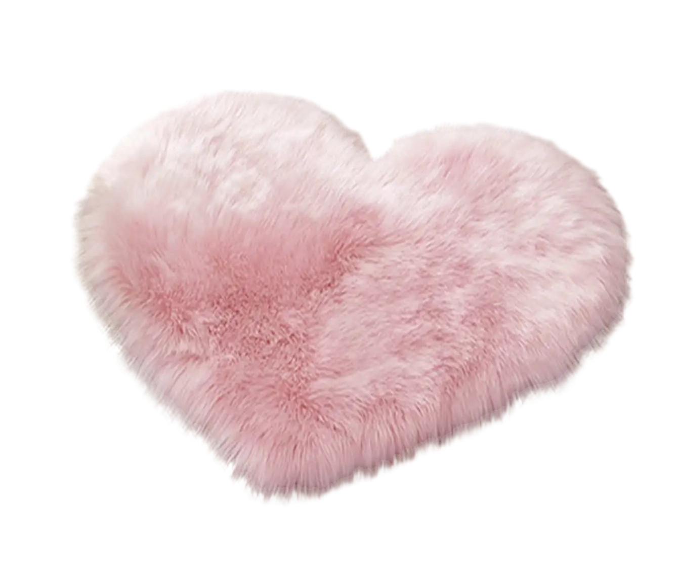 Pink love heart shape non-slip soft rug