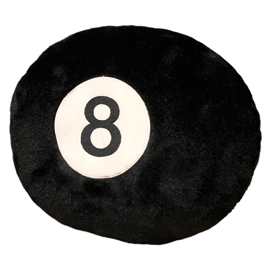 Billiards No.8 Ball Pillow Cushion Black