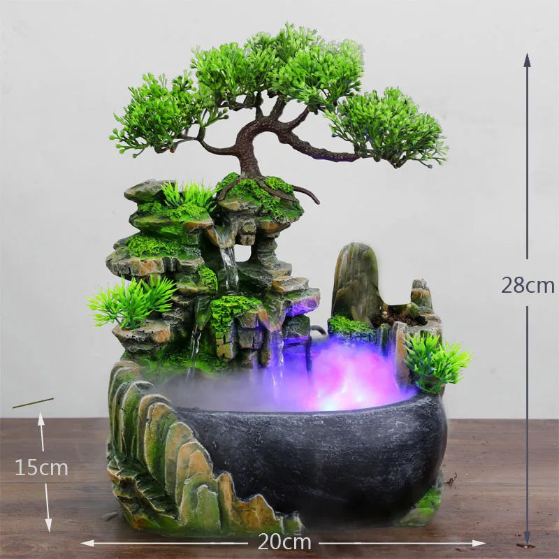 Tabletop Ornament Flowing Water Waterfall Fountain