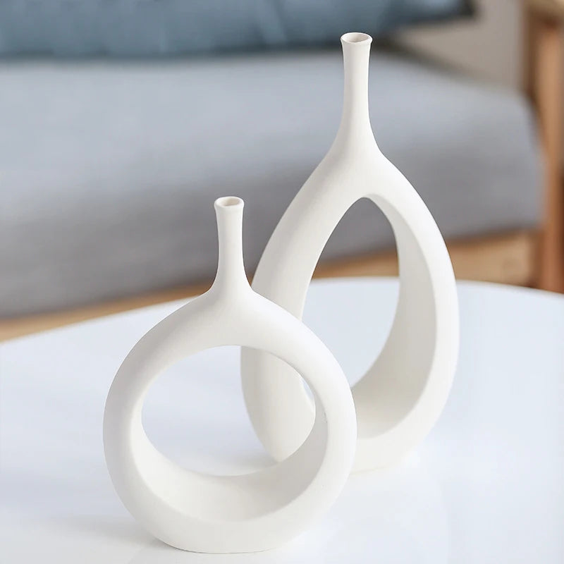 Simple Nordic Ceramic Flower Vase