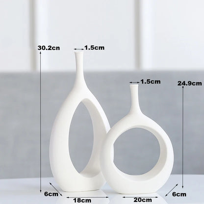 Simple Nordic Ceramic Flower Vase