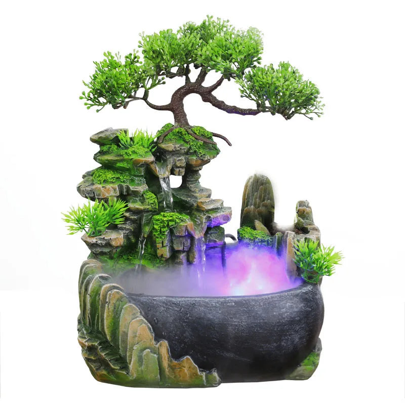 Tabletop Ornament Flowing Water Waterfall Fountain