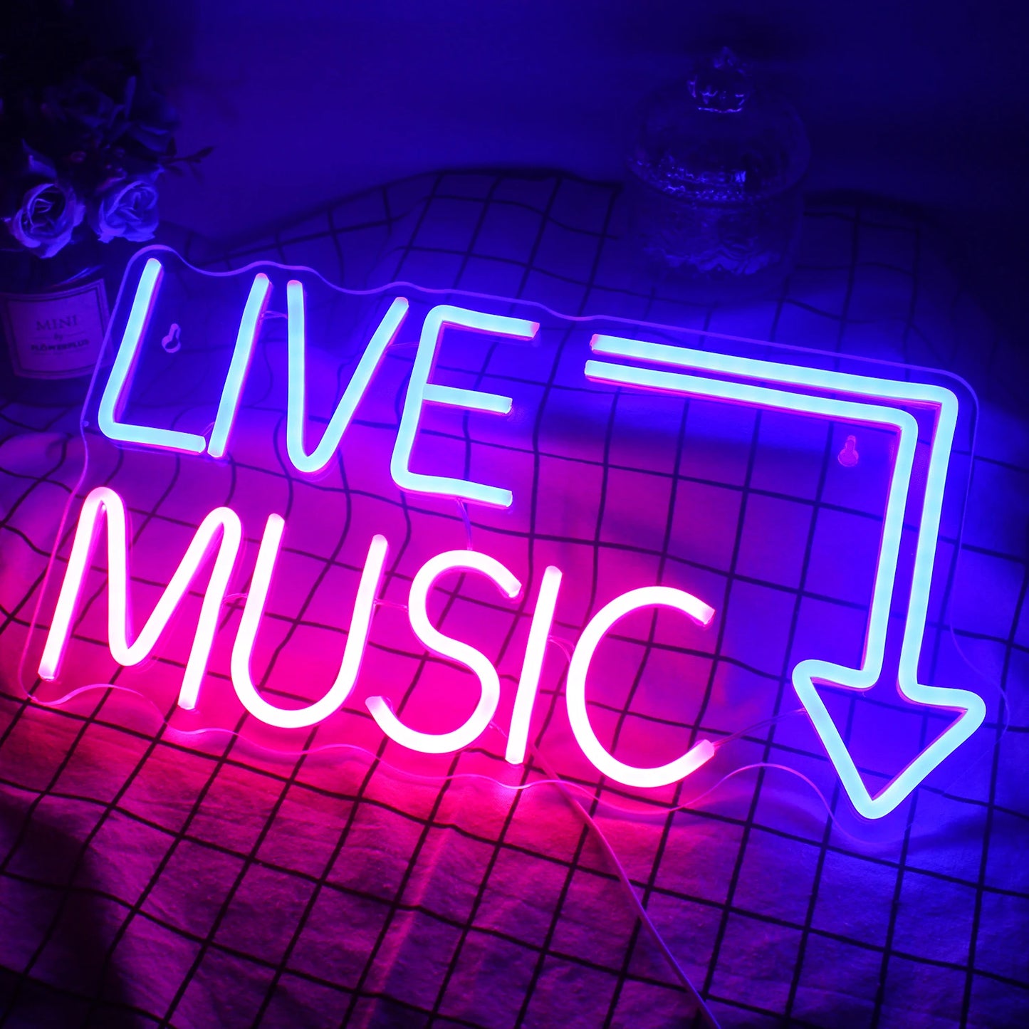 Live Music LED Neon Light Sign