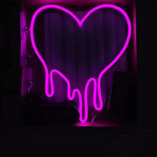 Dripping Heart Neon Sign