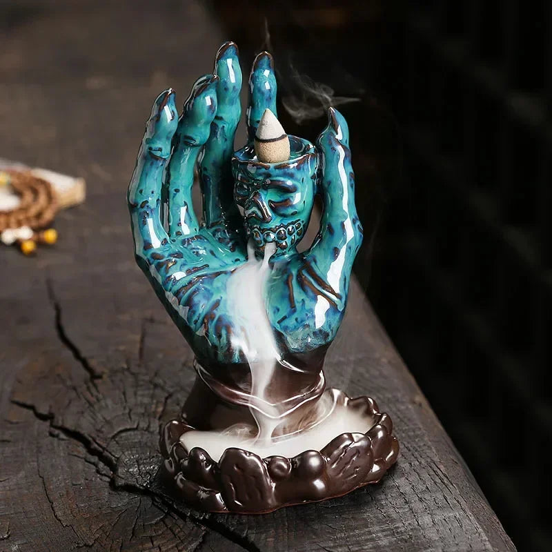 Skull Hand Incense Burner