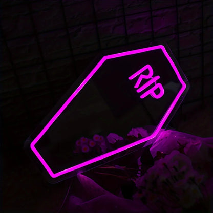 Coffin Rip Neon Mirror Sign