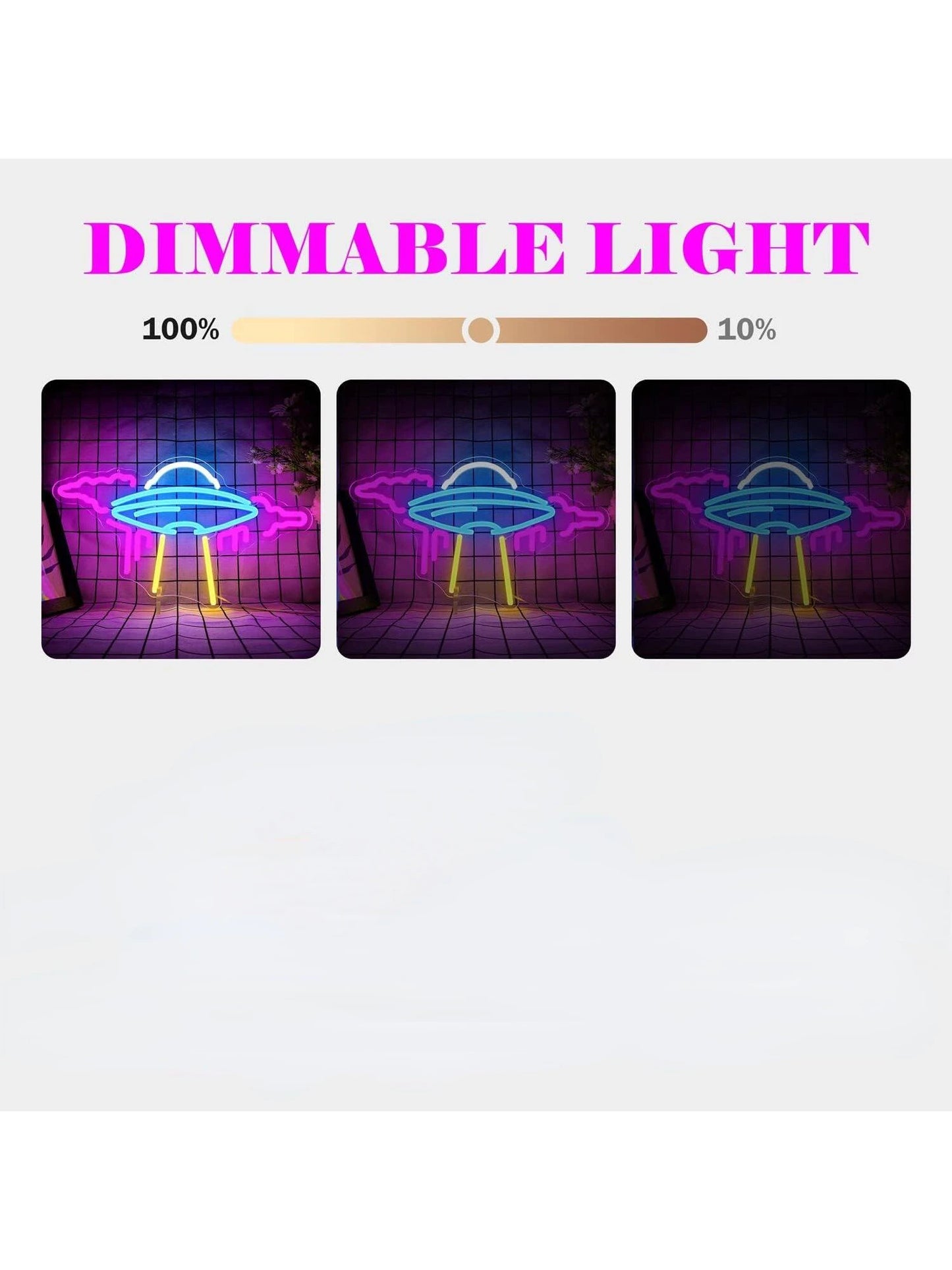 UFO LED Neon Sign Alien Spaceship Light