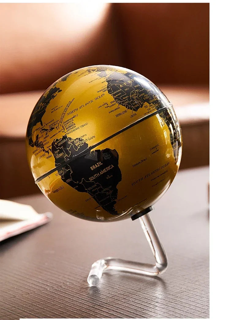 Rotating Metal Base World Globe