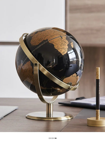 Rotating Metal Base World Globe