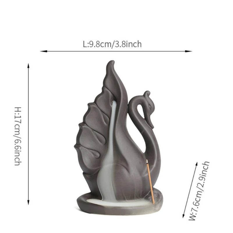 Swan Incense Burner Ceramic