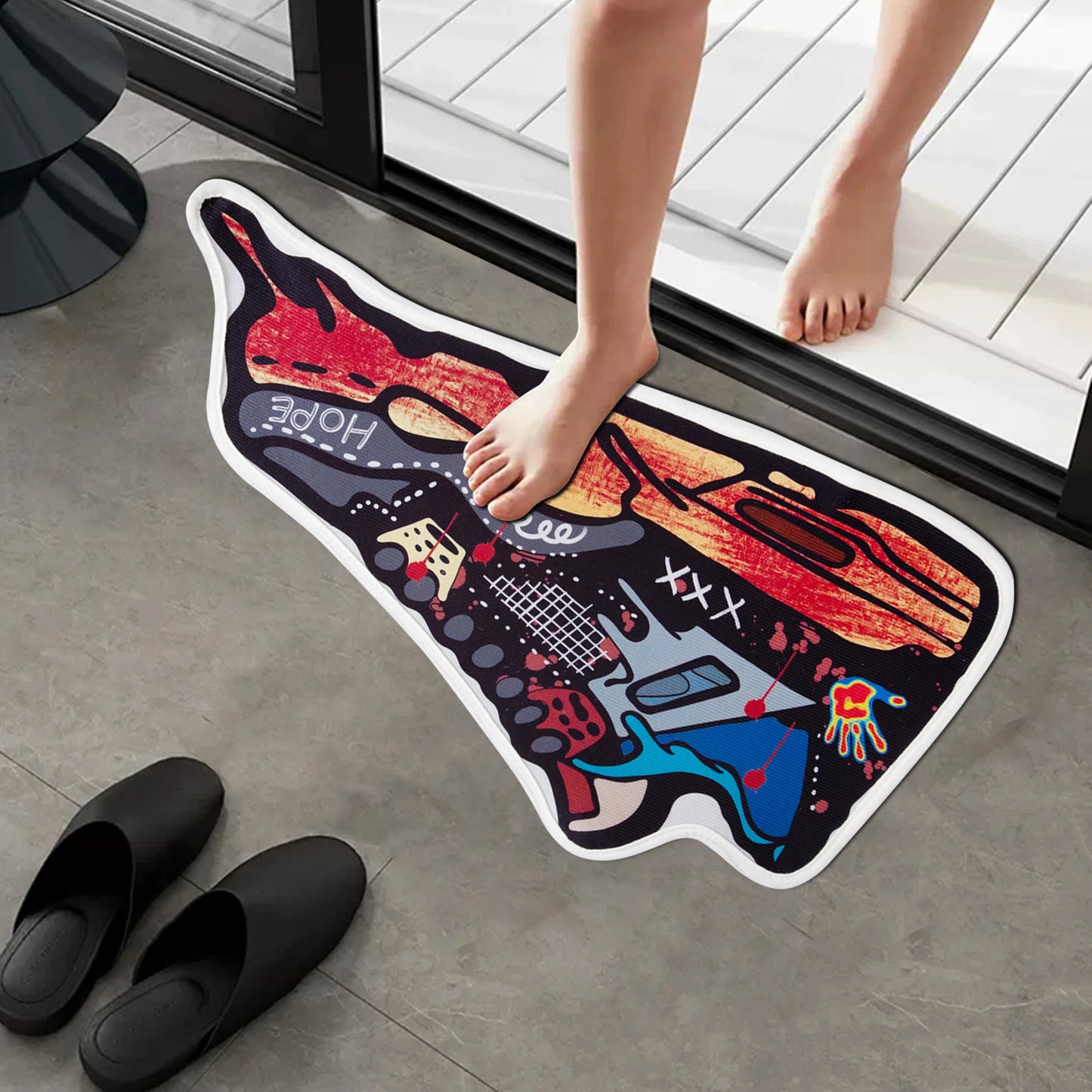 Sneaker Anti-Slip Doormat Palm Graffiti