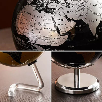 Rotating Metal Base World Globe