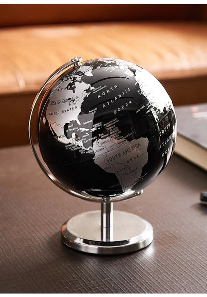 Rotating Metal Base World Globe