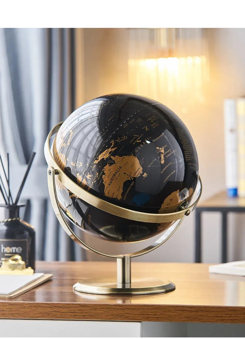 Rotating Metal Base World Globe