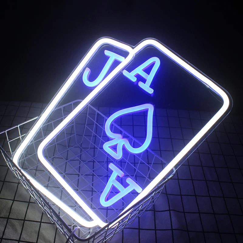 Poker LED Neon Light