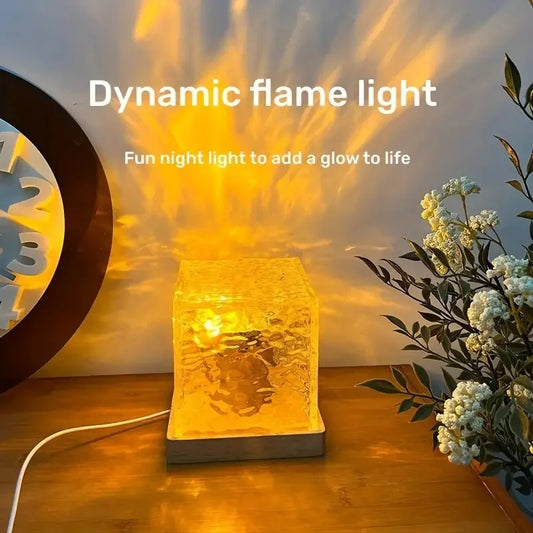 Dynamic Rotating Water Ripple Projector Night Light