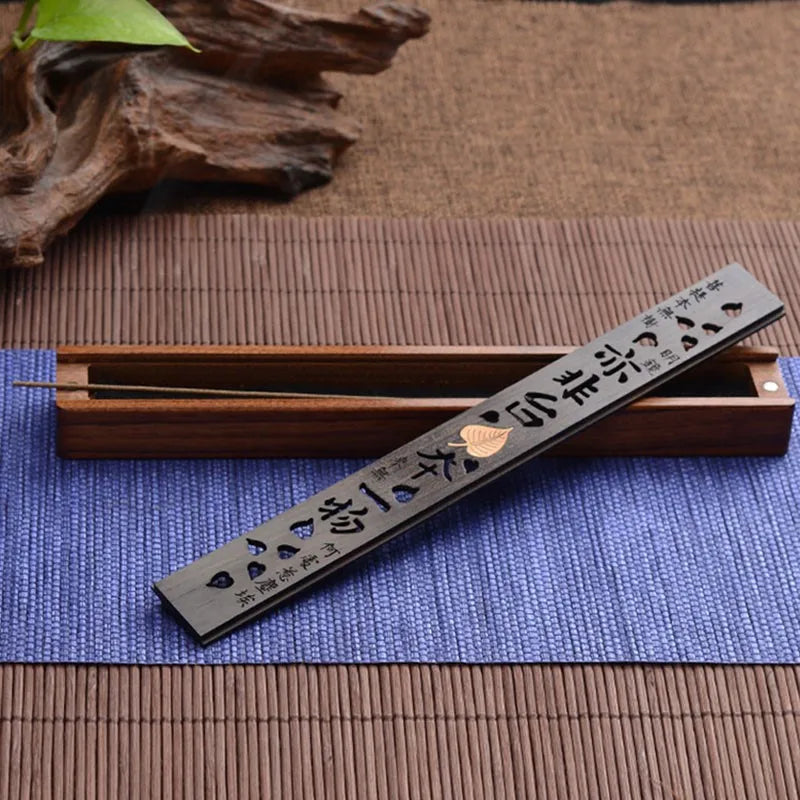 Creative Retro Black Wooden Incense Holder