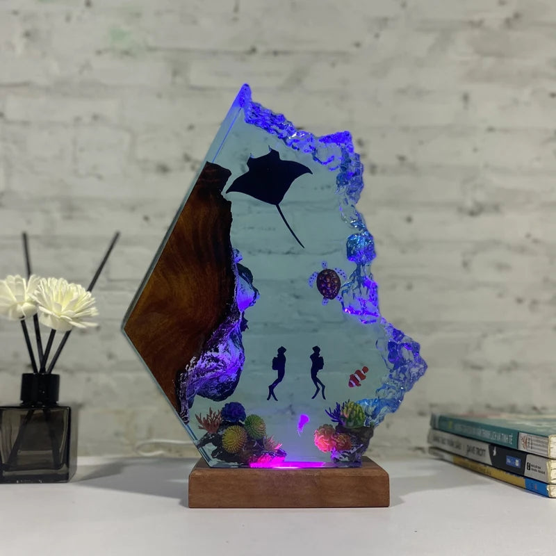 Resin Table Light Ocean