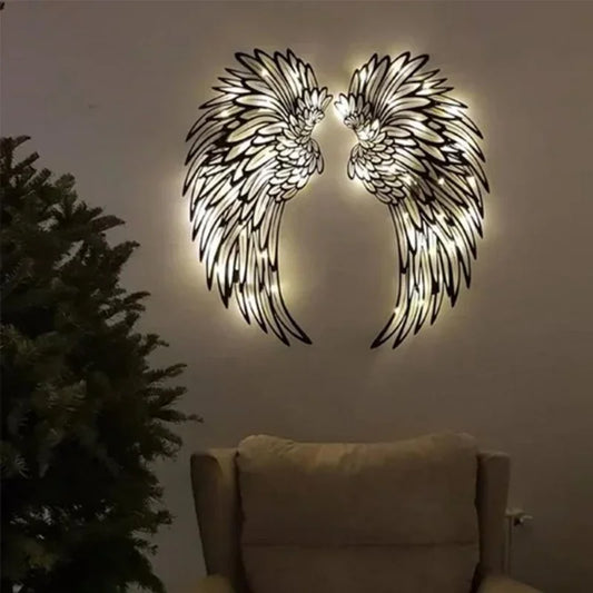 Angel Wings Metal With Led Lights Angel Wing (1 Pair)