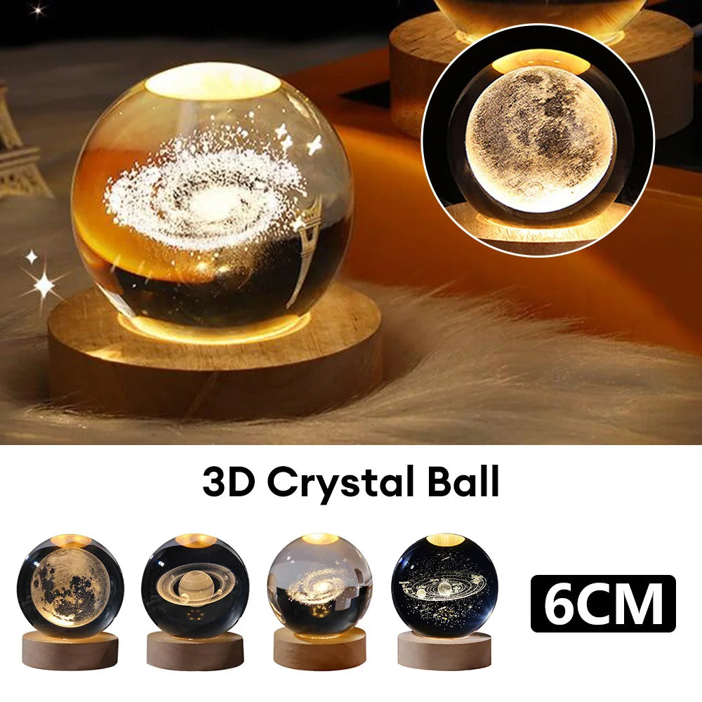 Galaxy Crystal Ball LED Table Light