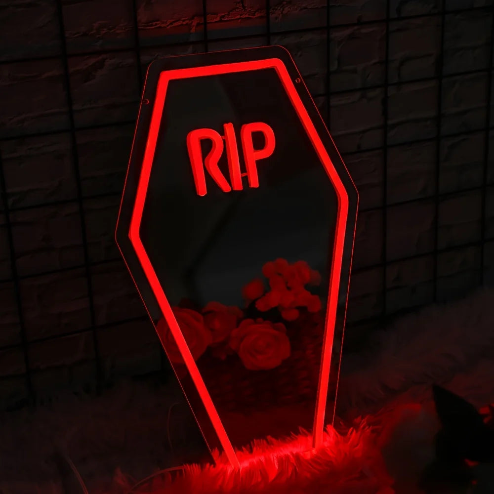 Coffin Rip Neon Mirror Sign