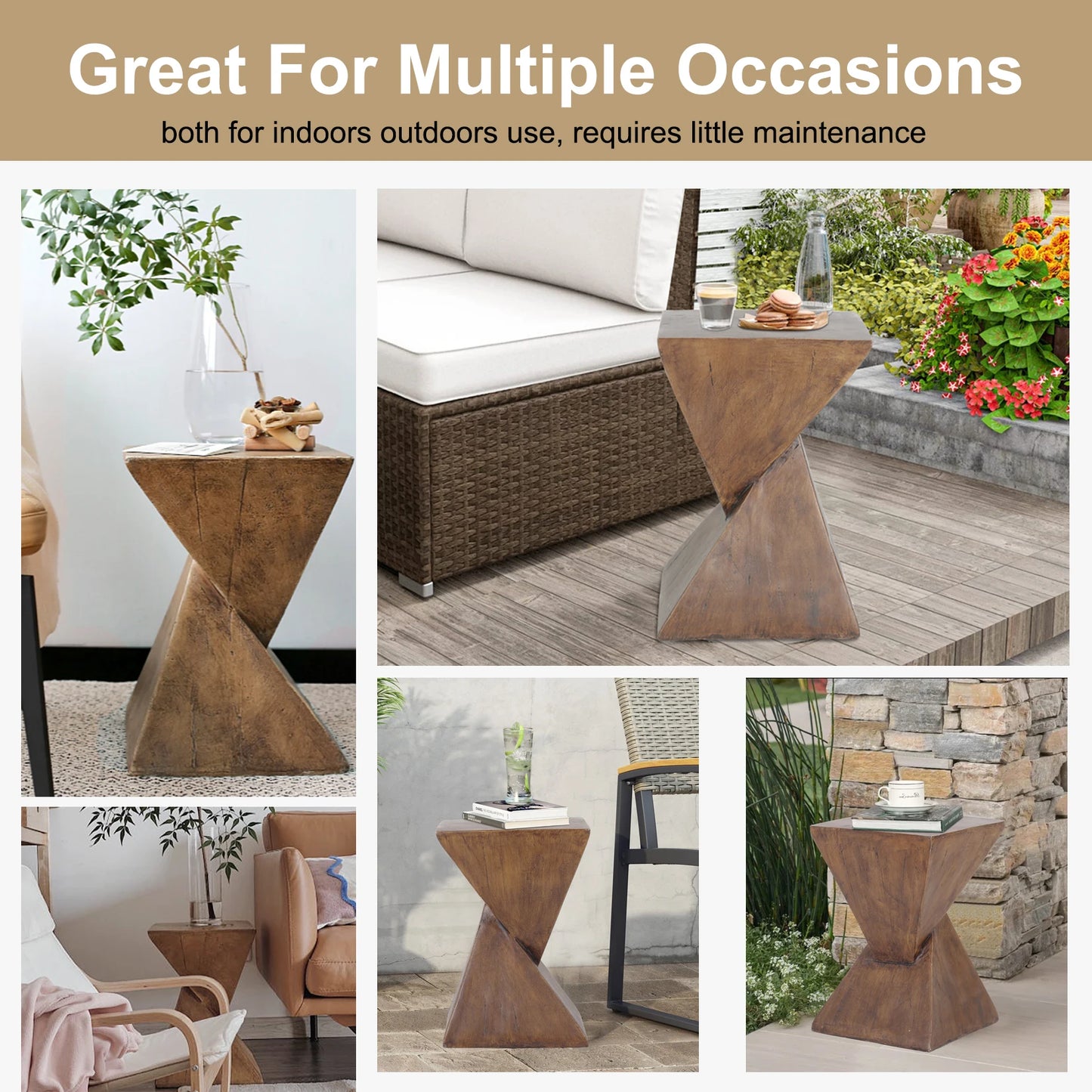 Lightweight Modern Geometry Side Table