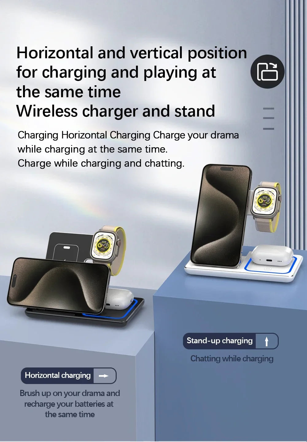 3 in 1 Magnetic Wireless Fast Charger Station