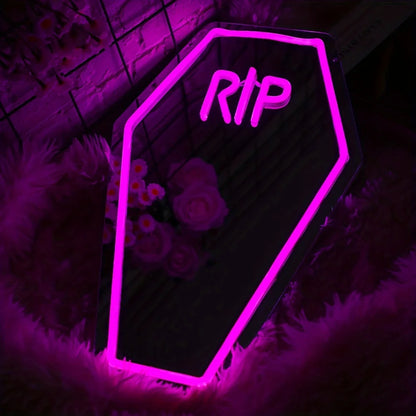 Coffin Rip Neon Mirror Sign