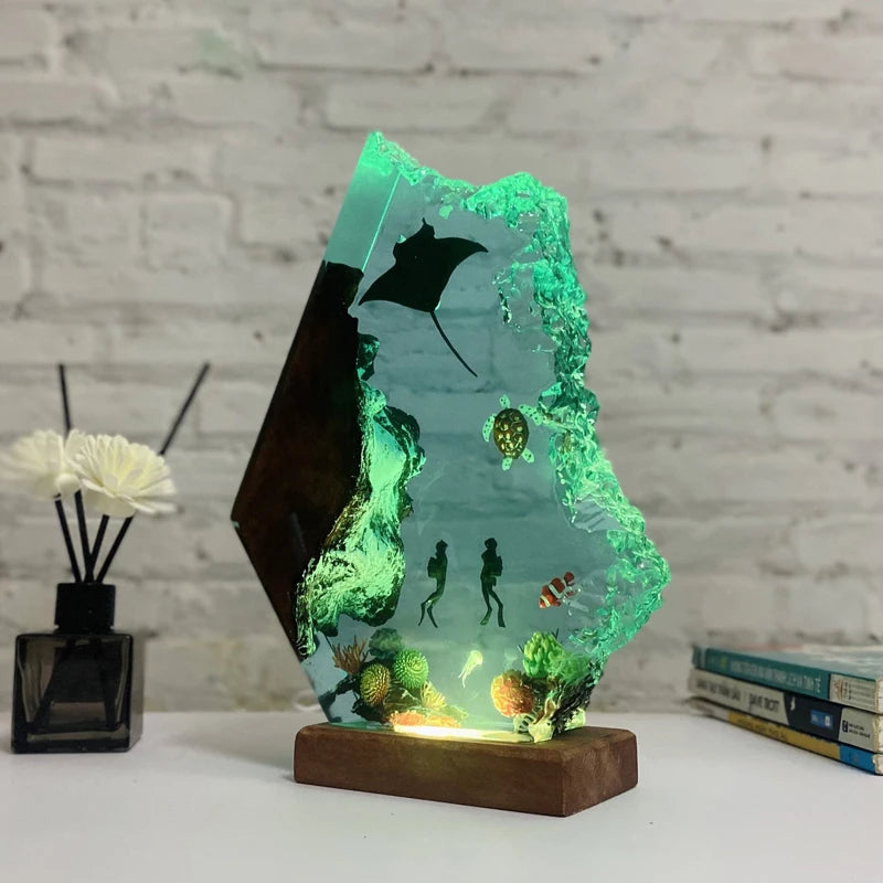 Resin Table Light Ocean