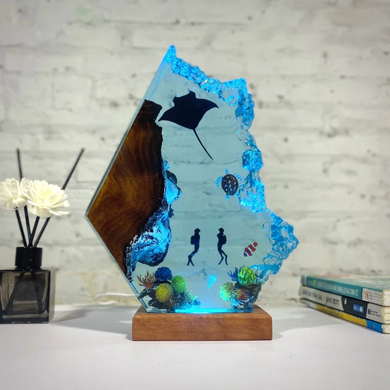 Resin Table Light Ocean