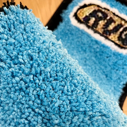 Blue Lighter Tufted Rug Art Rug