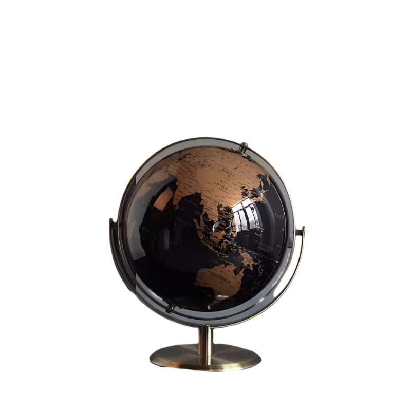 Rotating Metal Base World Globe